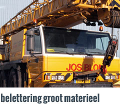 belettering groot materieel